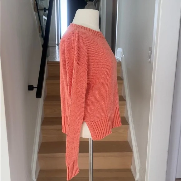 J. CREW Vibrant Orange Cotton Linen Knit Sweater – Women’s XS - Picture 2 of 5